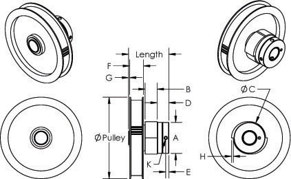 1868 Indexing Pulley Clutch, Dimensions 1868 Indexing Pulley Clutch, Federal APD 30-4117, Dimensions